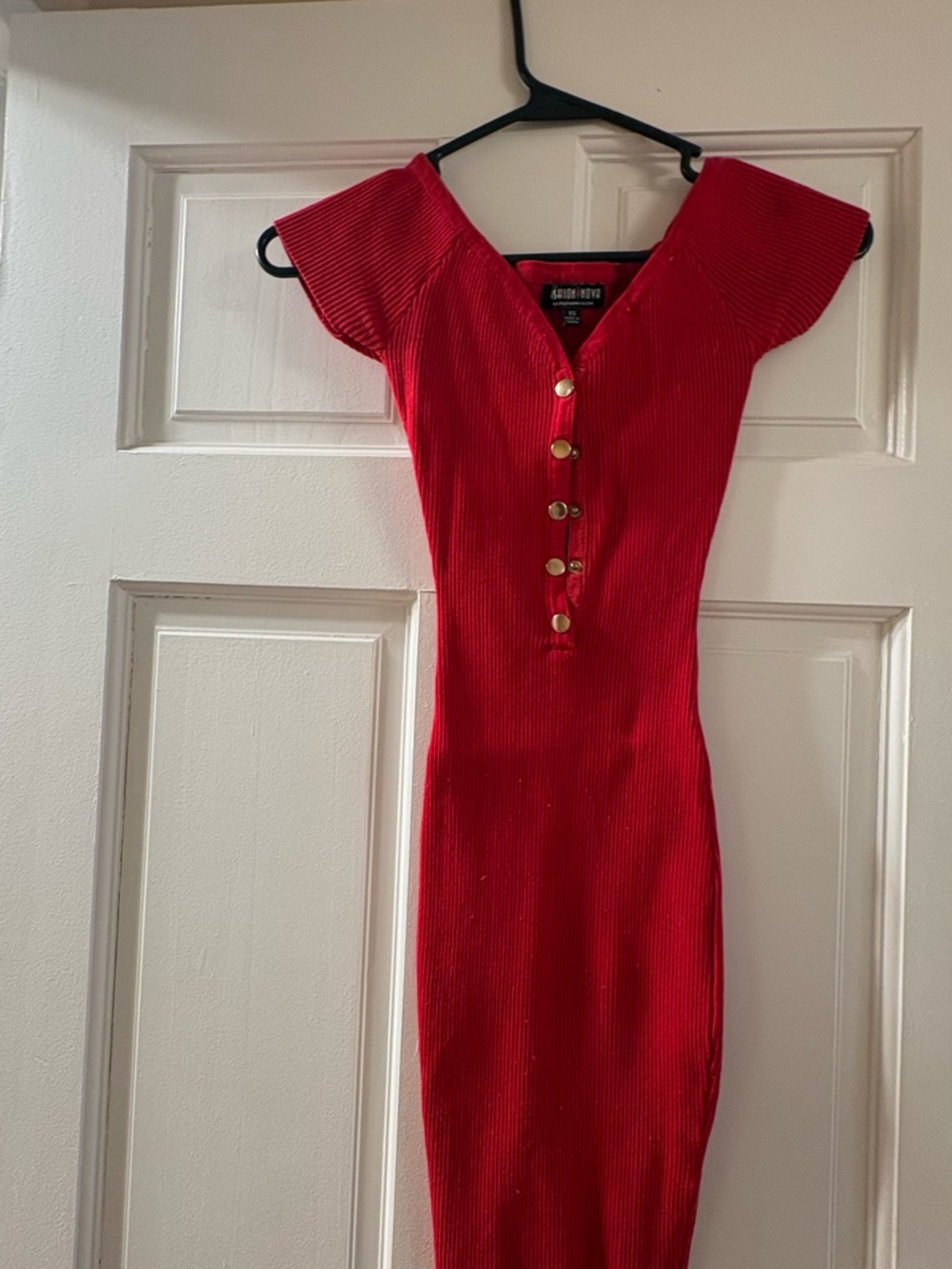 Fashion Nova Ribbed Button-Front Dress